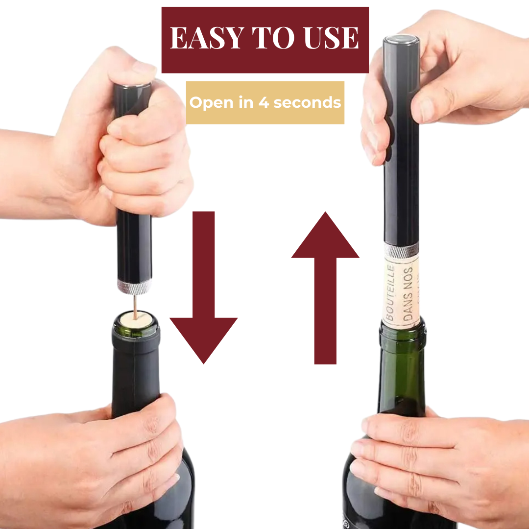 Luxury Air Pressure Wine Opener Elegant Corkscrew for Effortless Pouring