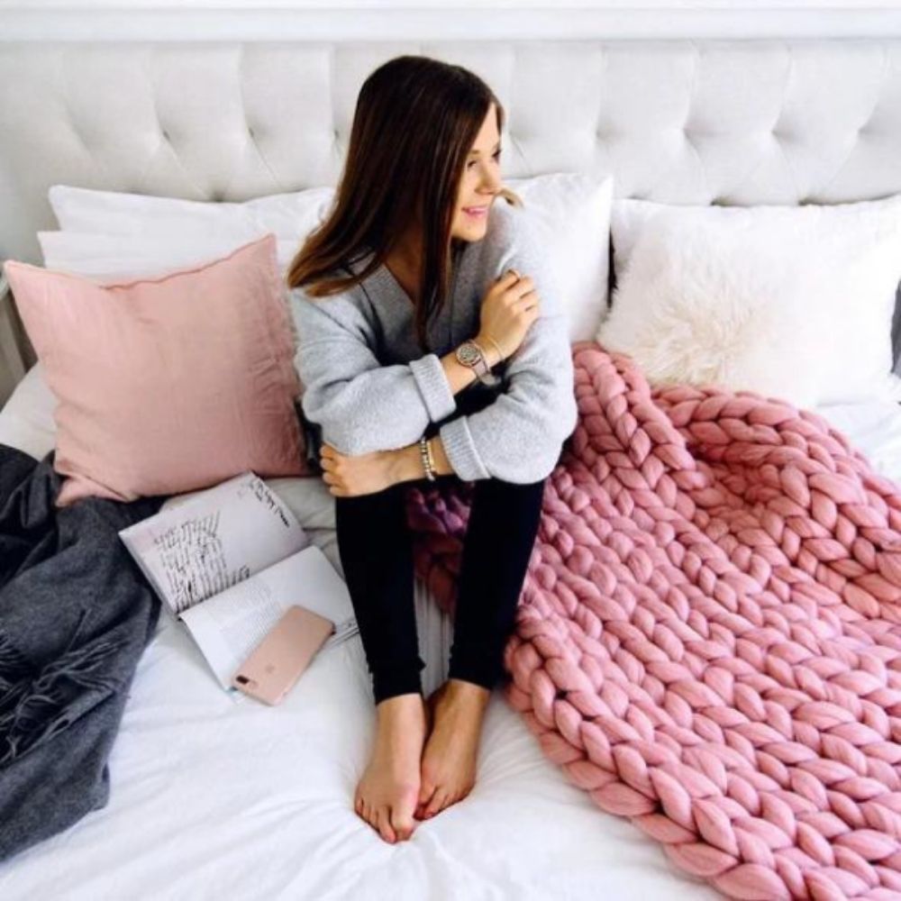 DIY Knitted Blanket Kit for Winter