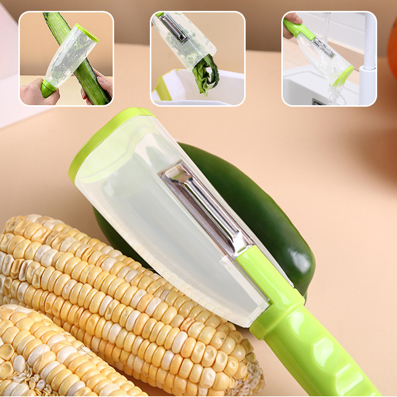 Vegetable Peeler with Built-In Storage