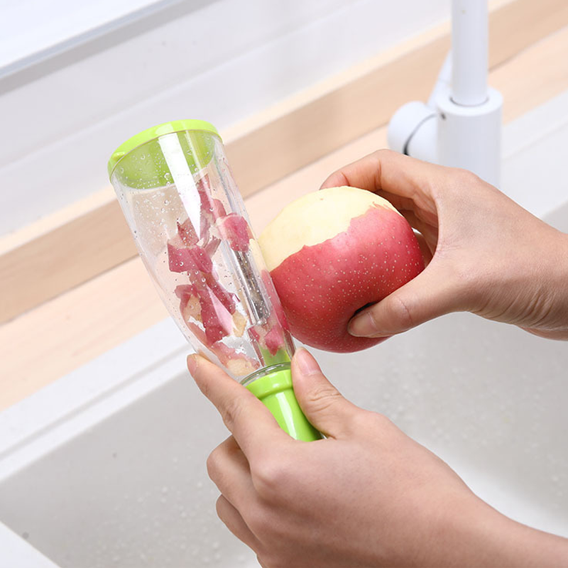 Vegetable Peeler with Built-In Storage