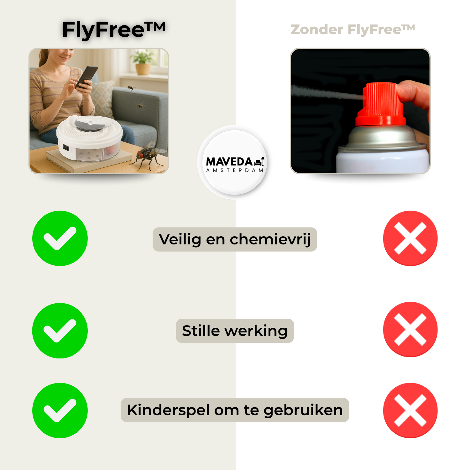 Quiet Chemical-Free Fly Repellent Device