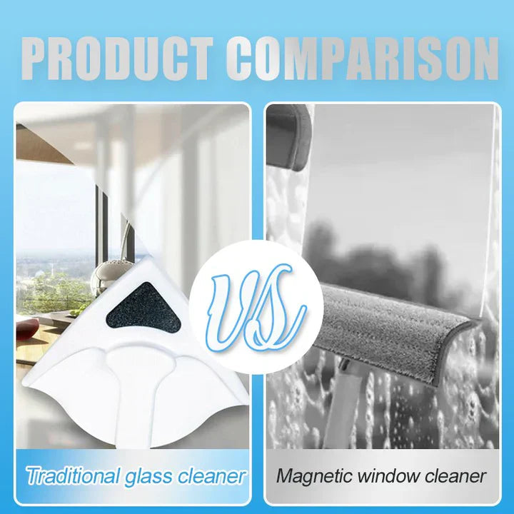 Magnetic Triangular Window Cleaner for Streak-Free Glass