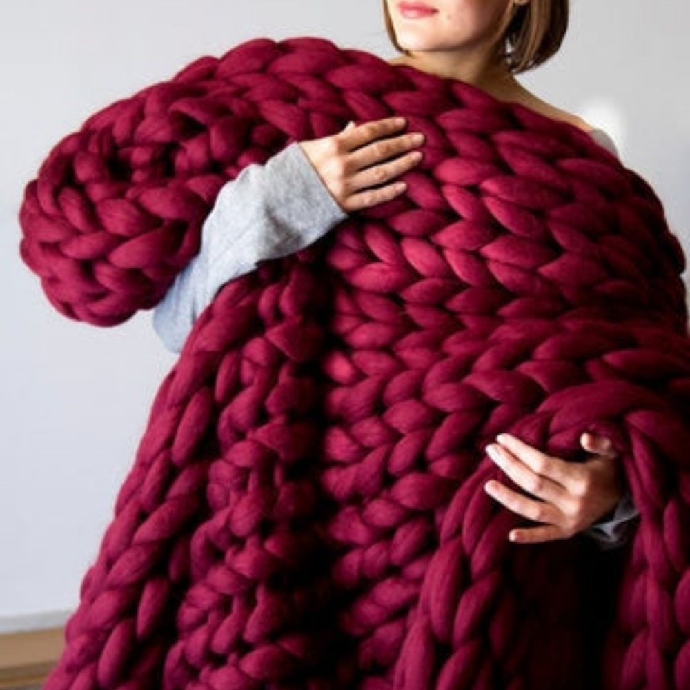 DIY Knitted Blanket Kit for Winter