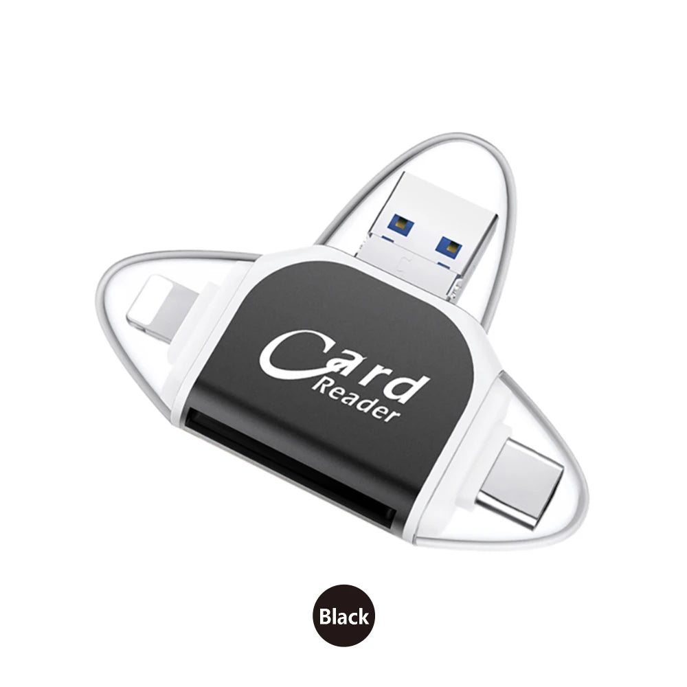 QuadPort™ - Sleek 4-in-1 Universal Memory Card Reader Hub