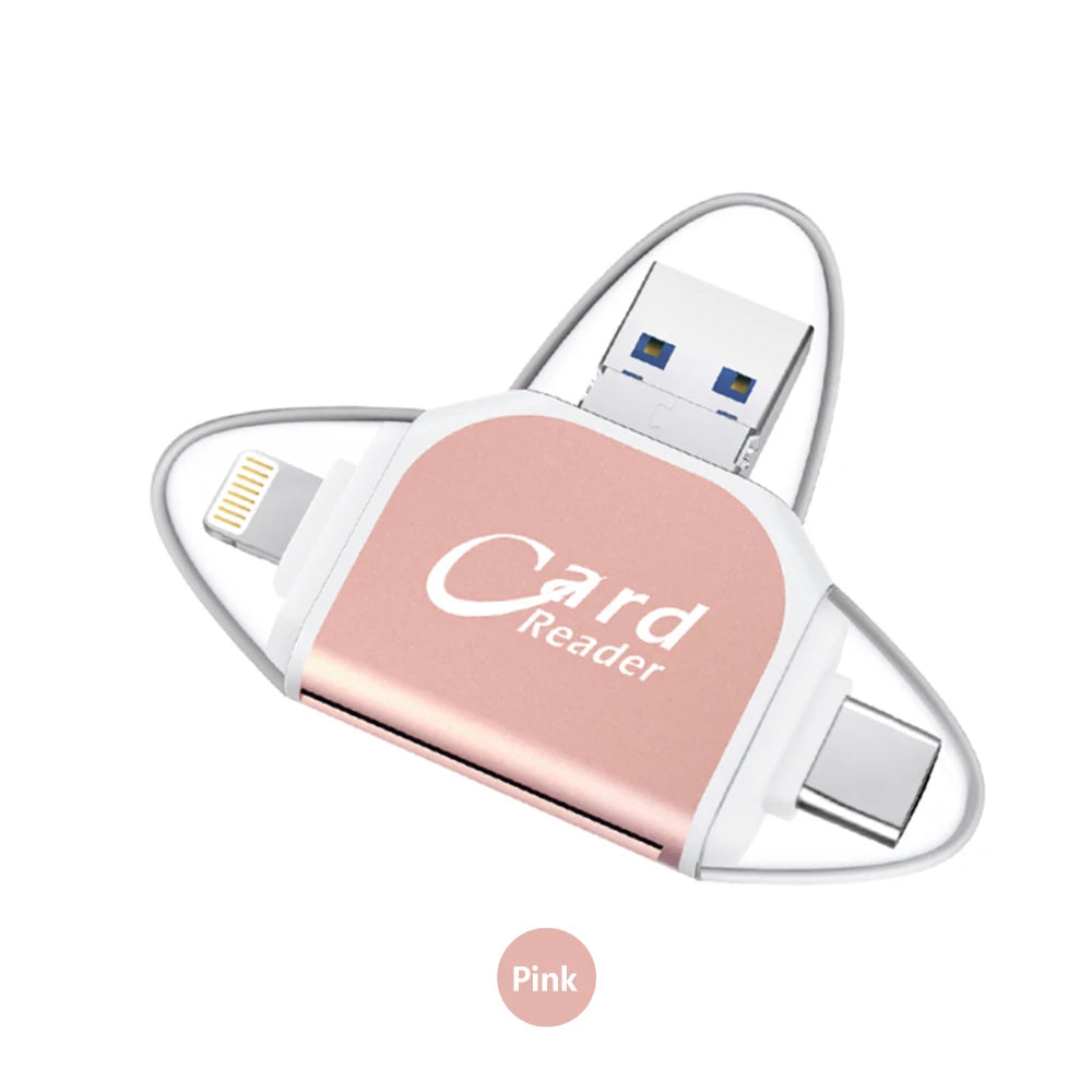 QuadPort™ - Sleek 4-in-1 Universal Memory Card Reader Hub