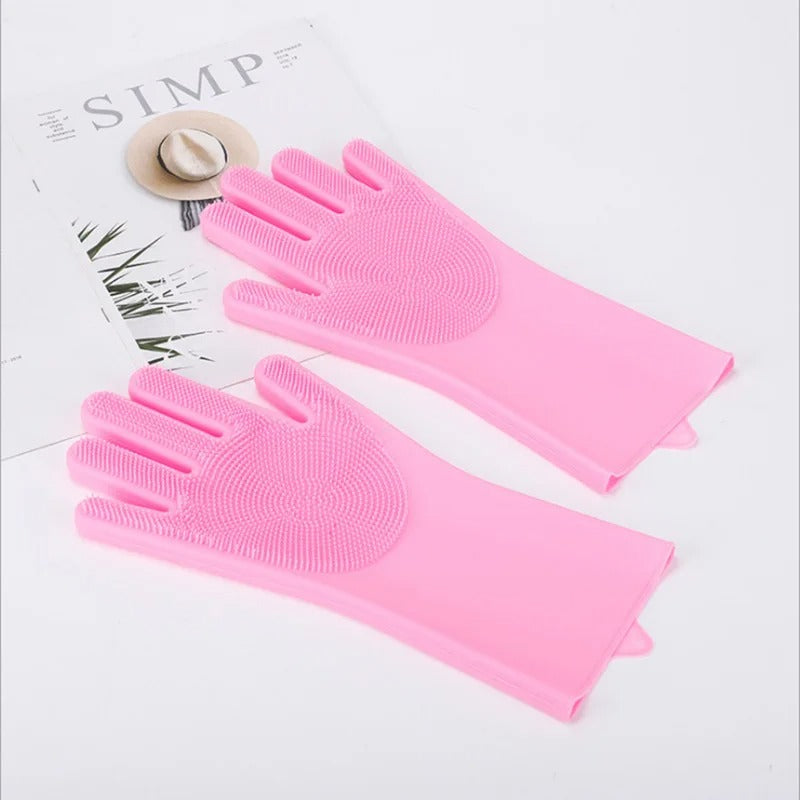 CleanEase™ - 2-Pack Durable Dishwashing Gloves for Easy Cleanup