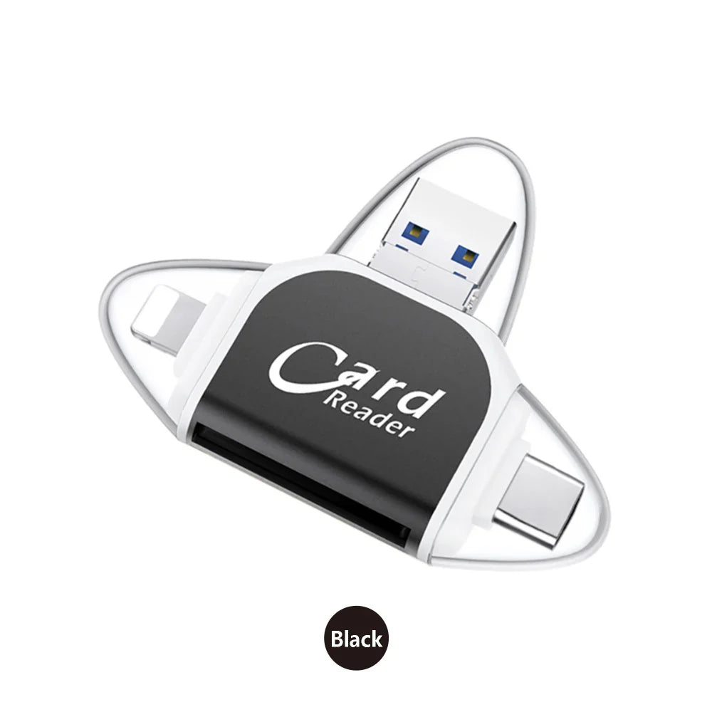 QuadPort™ - Sleek 4-in-1 Universal Memory Card Reader Hub