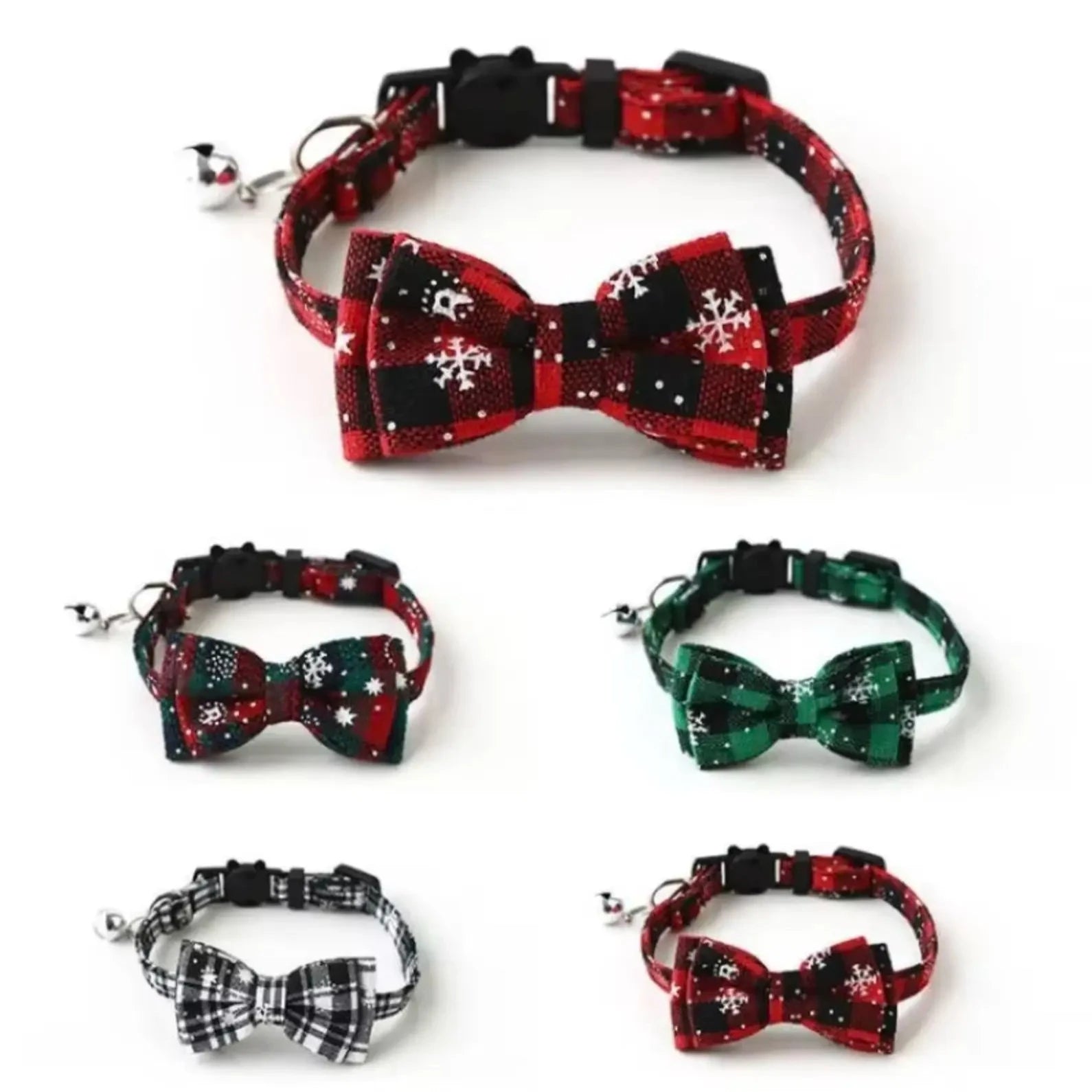 FestivePaws™ - Christmas Bow Tie Collar for Pets