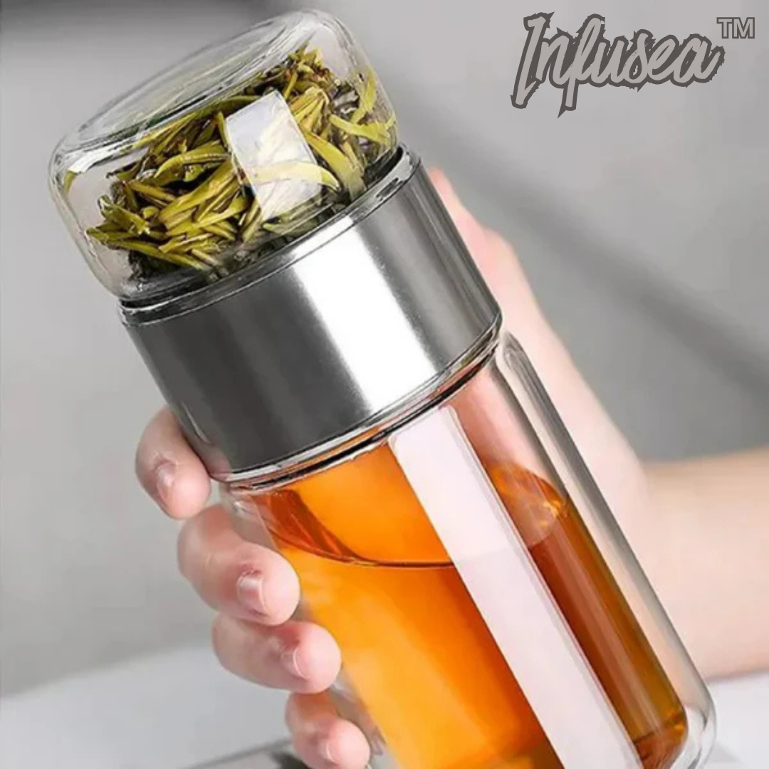 Infusea™ – Elegant Glass Tea Maker for Perfect Brews