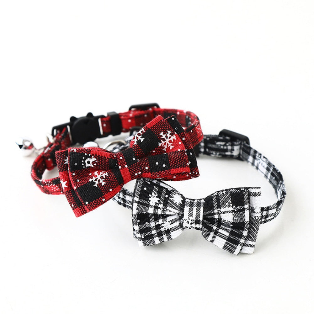 FestivePaws™ - Christmas Bow Tie Collar for Pets