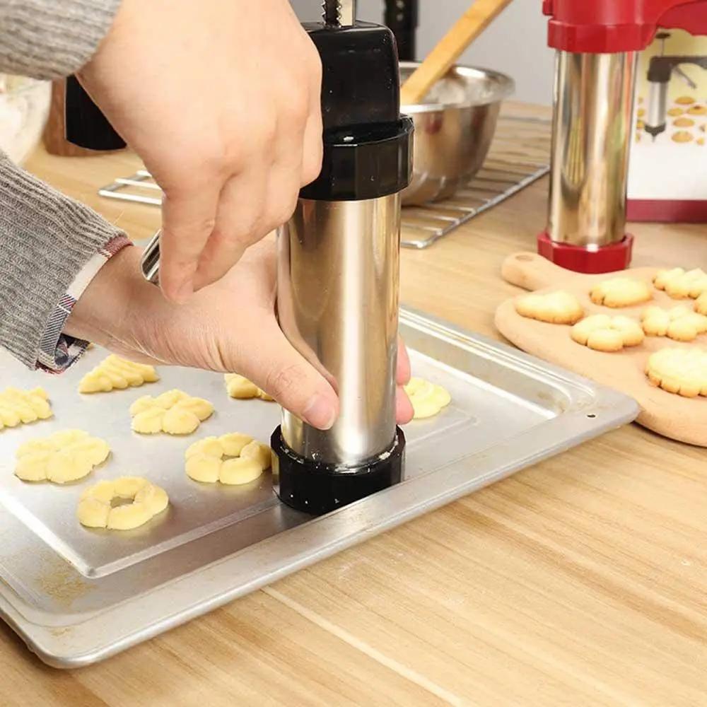 BakeJoy™ - Stainless Steel Spritz Cookie Press Set for Holidays