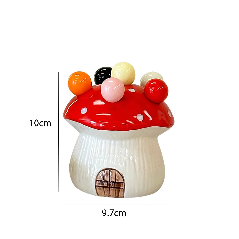 Rustic Handcrafted Mushroom-Shaped Fruit Fork