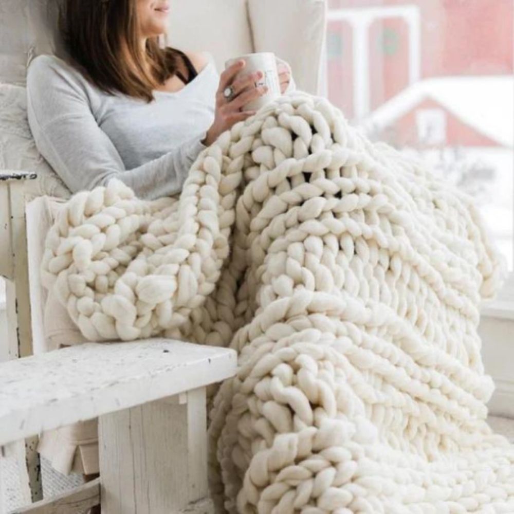 DIY Knitted Blanket Kit for Winter