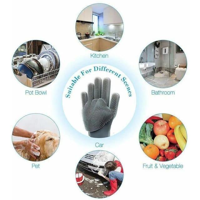 CleanEase™ - 2-Pack Durable Dishwashing Gloves for Easy Cleanup