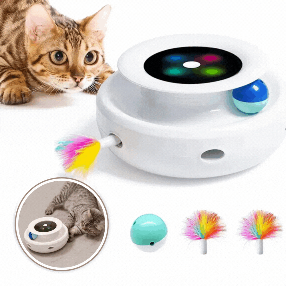 PurrPlay™ - Interactive 2-in-1 Smart Cat Toy