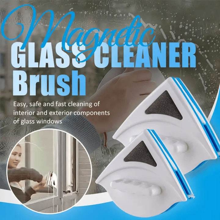 Magnetic Triangular Window Cleaner for Streak-Free Glass