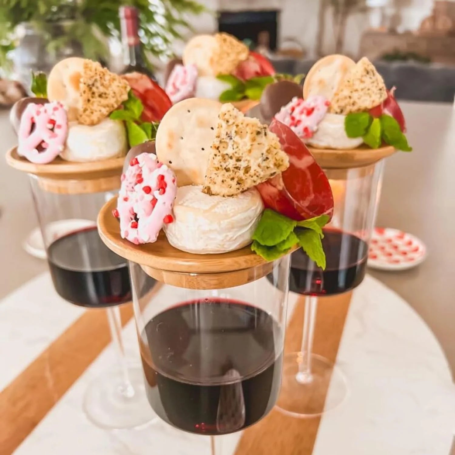 Wine Platter with Glass Holder