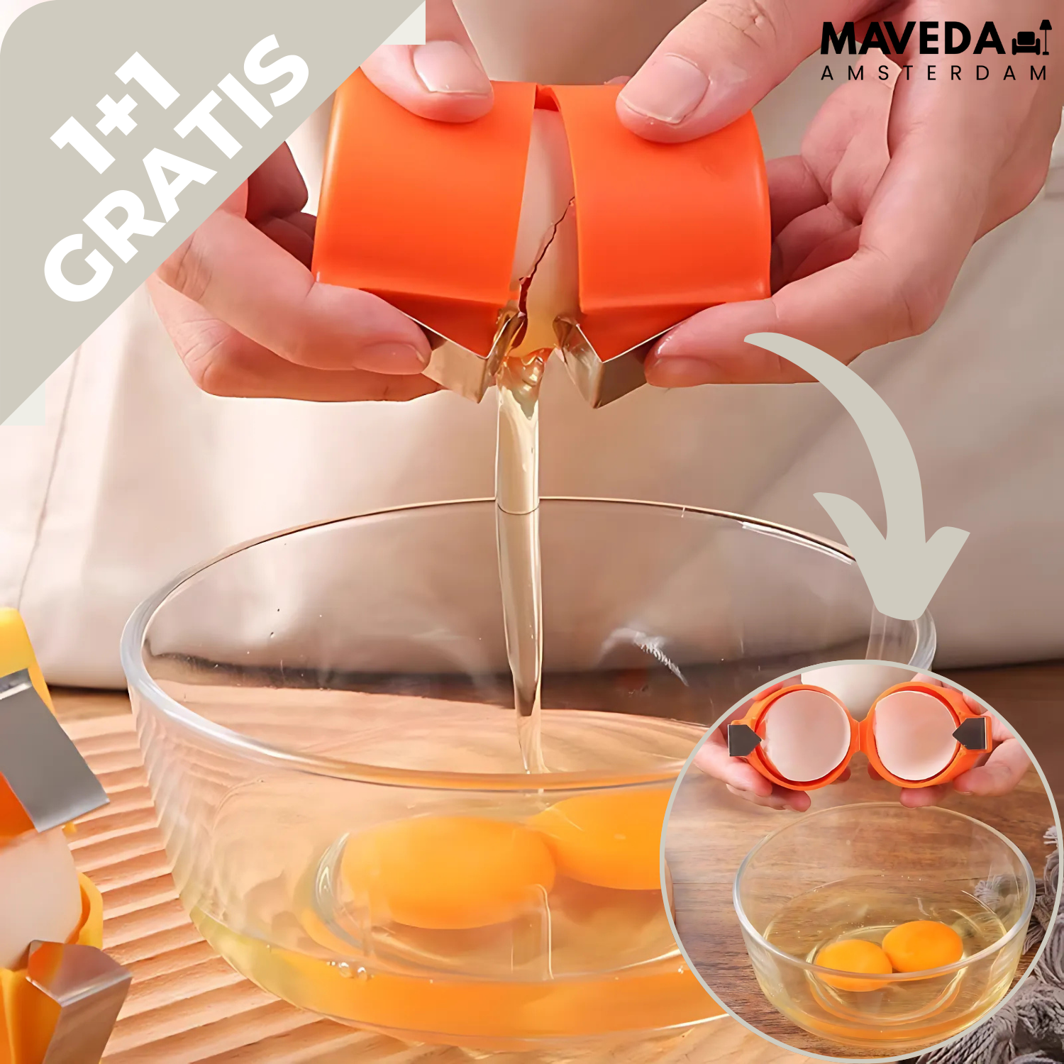 Egg Opener and Separator Tool