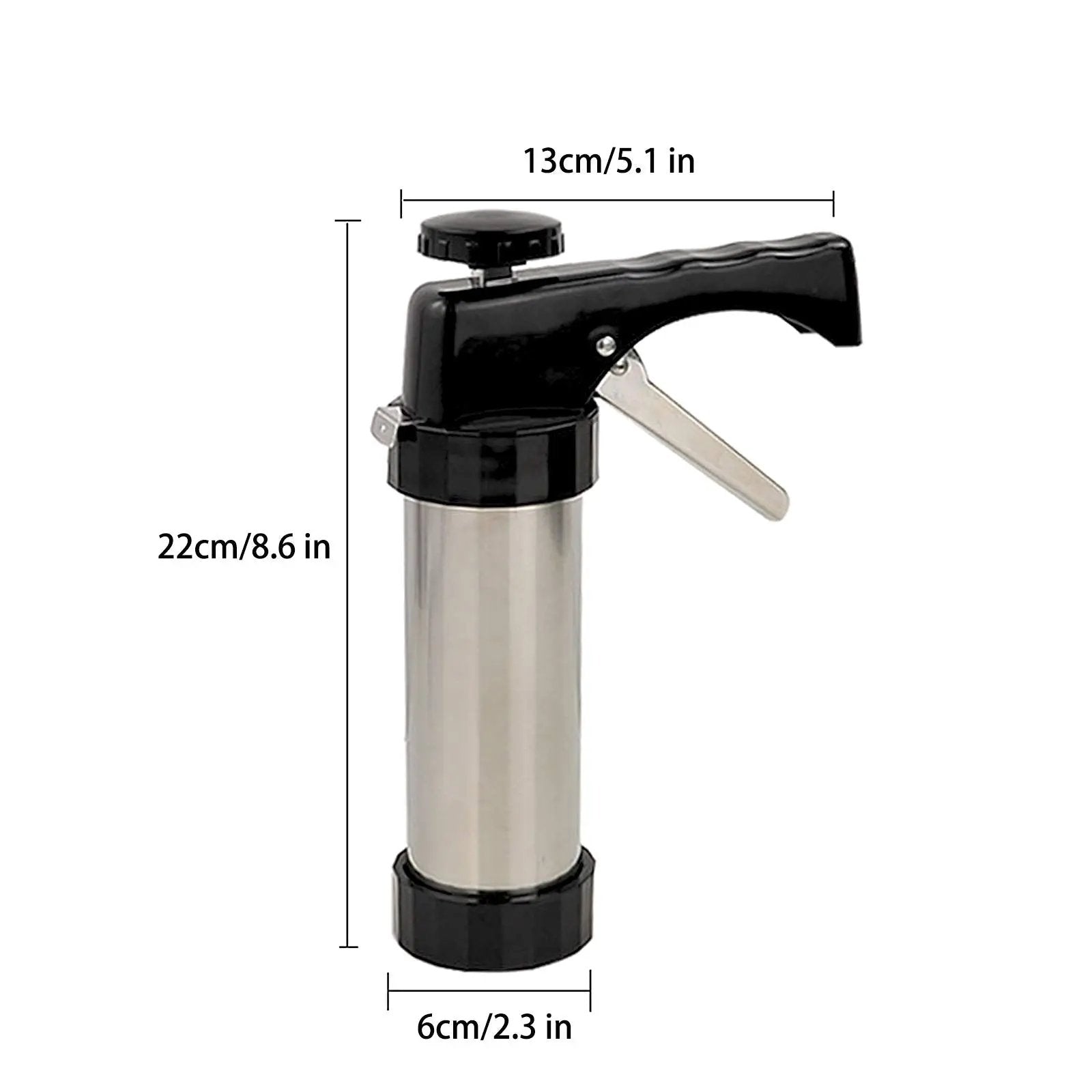 BakeJoy™ - Stainless Steel Spritz Cookie Press Set for Holidays