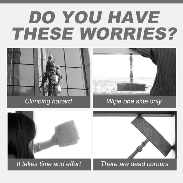 Magnetic Triangular Window Cleaner for Streak-Free Glass