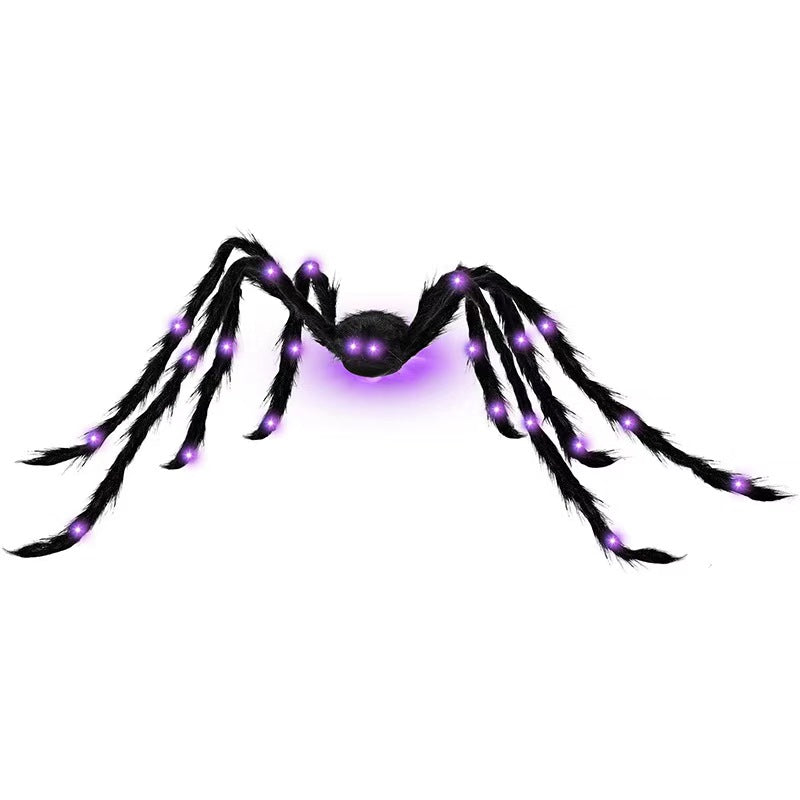 Glowing Purple Halloween Spider Web Lights